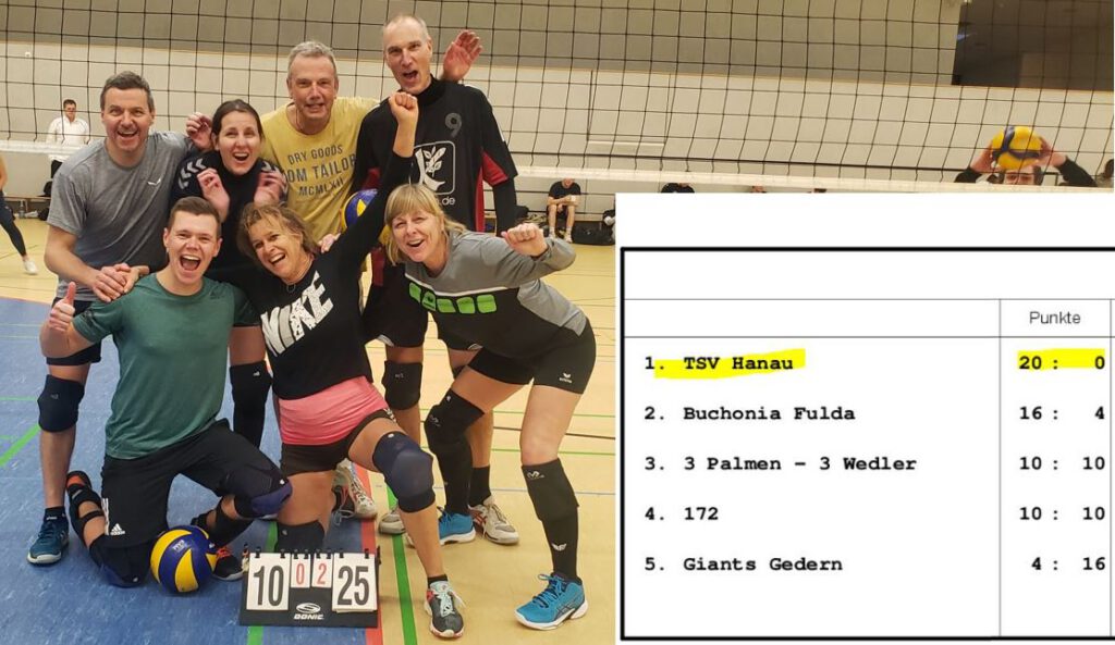Mixed Volleyballer des TSV 1860 Hanau bei Turnier in Grebenhain erfogreich