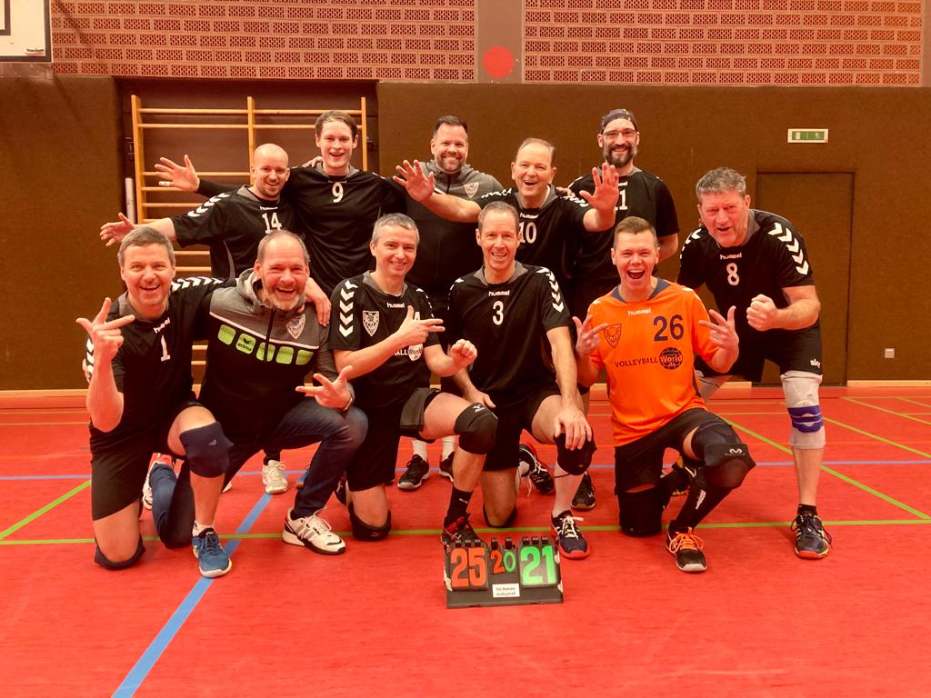 Das TSV 1860 Hanau Siegerteam im Lokalderby gegen Volleyball Liga Konkurrent TG Hanau