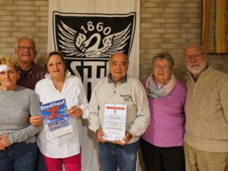 Ehrung der Wanderabteilung des TSV 1860 Hanau für langjähriges ehrenamtliches Engagement beim Hanauer Stadtlauf