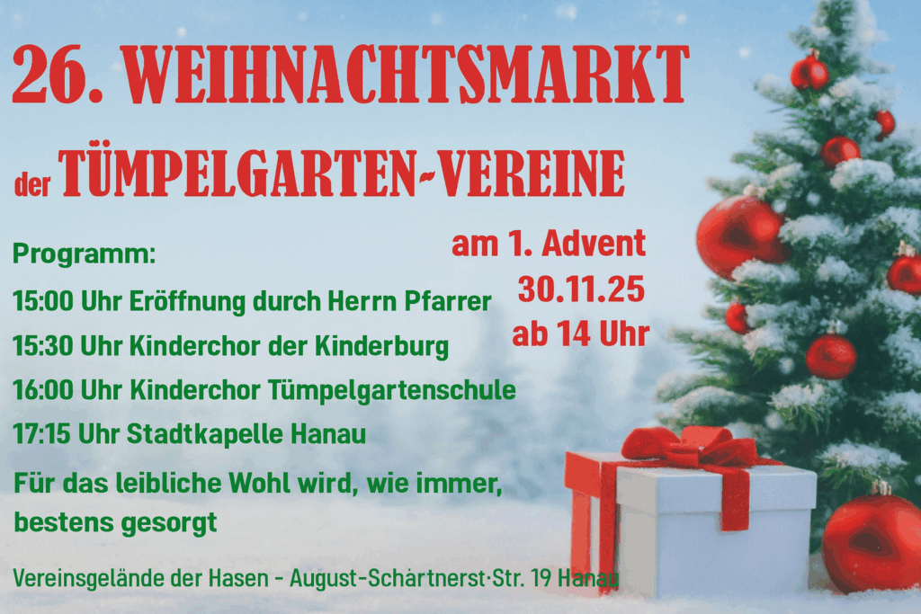 Einladung Weihnachtsmarkt Tümpelgarten 2025